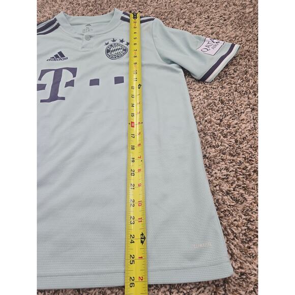 Adidas Bayern Munich Away Jersey 2018/19 Youth XL Light Green Soccer Shirt - Picture 7 of 9
